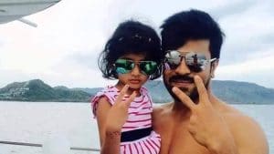 ram charan with <a href='https://superstarsbio.com/bios/pawan-kalyan/'>Pawan Kalyan</a> daughter
