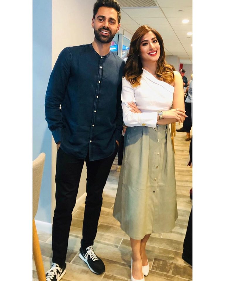 Mehwish Hayat meets Hasan Minhaj at the US Open Men’s Semi Finals