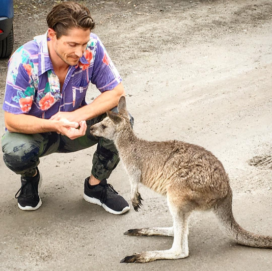 Mathew With Baby Kangaroo