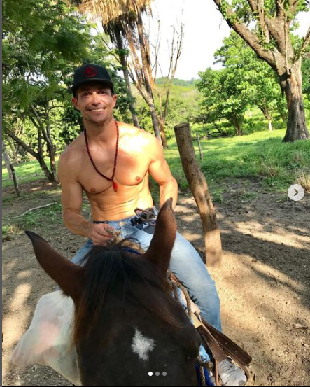Mathew while horse riding