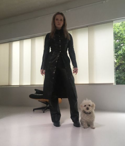 Morfydd With Her Dog