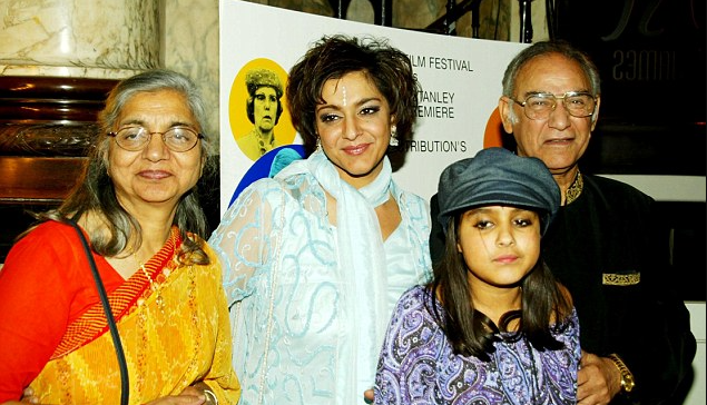 Meera With her parents