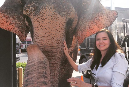 Marieh With An Elephant
